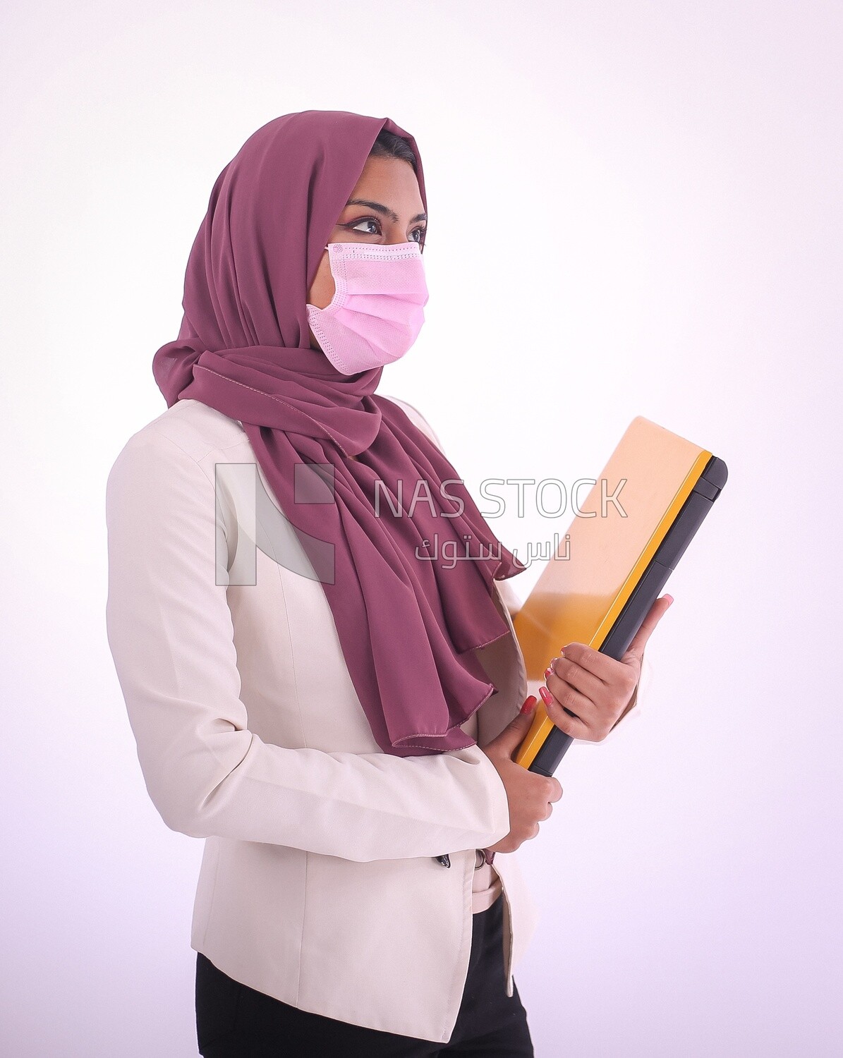 A woman wearing hijab casual clothes