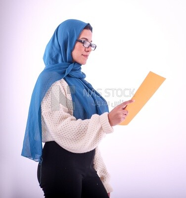 A woman wearing hijab casual clothes