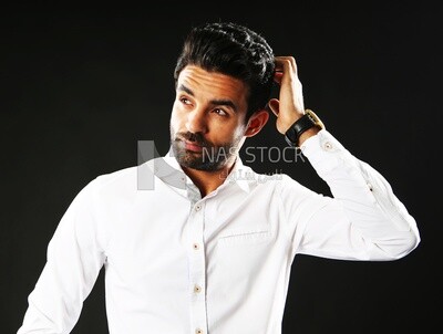 A man wearing casual clothes