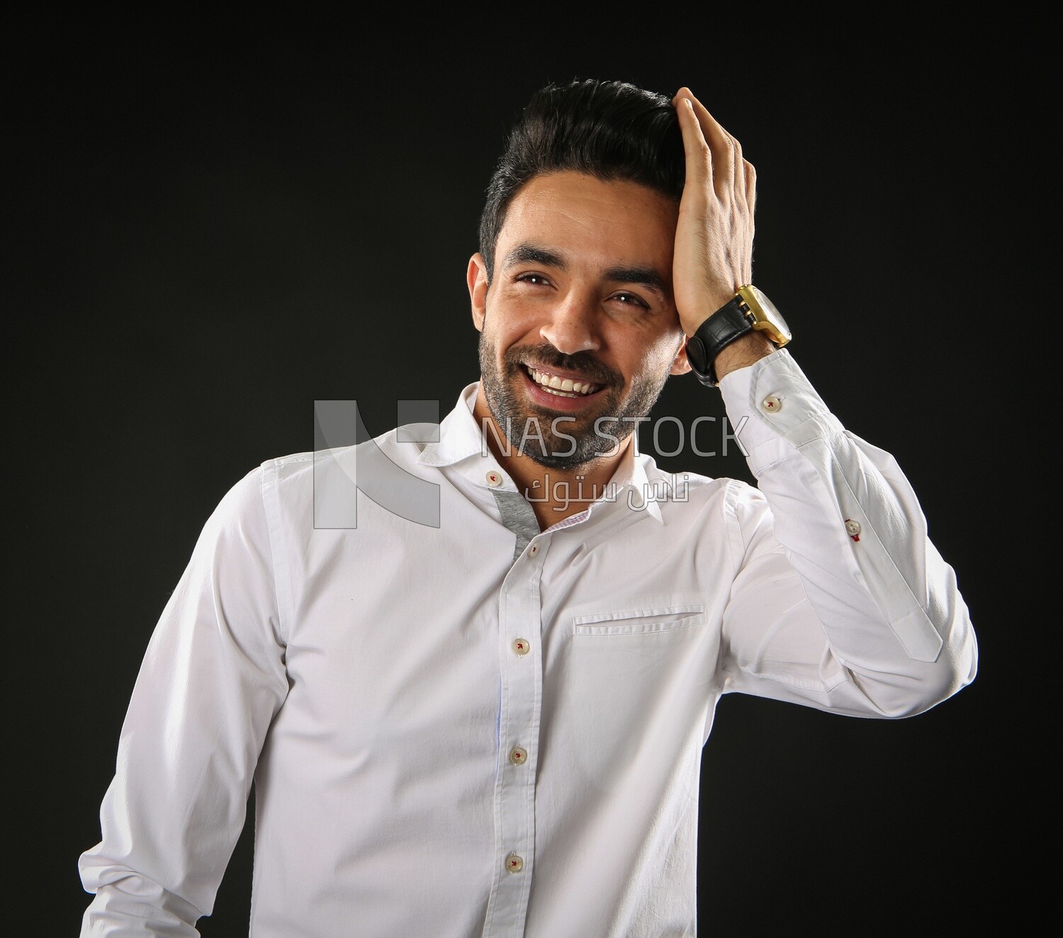 A man wearing casual clothes