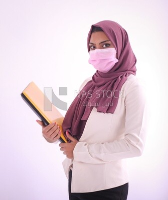 A woman wearing hijab casual clothes