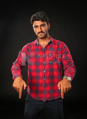 A man wearing casual clothes