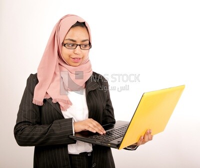 A woman wearing hijab casual clothes