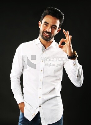 A man wearing casual clothes