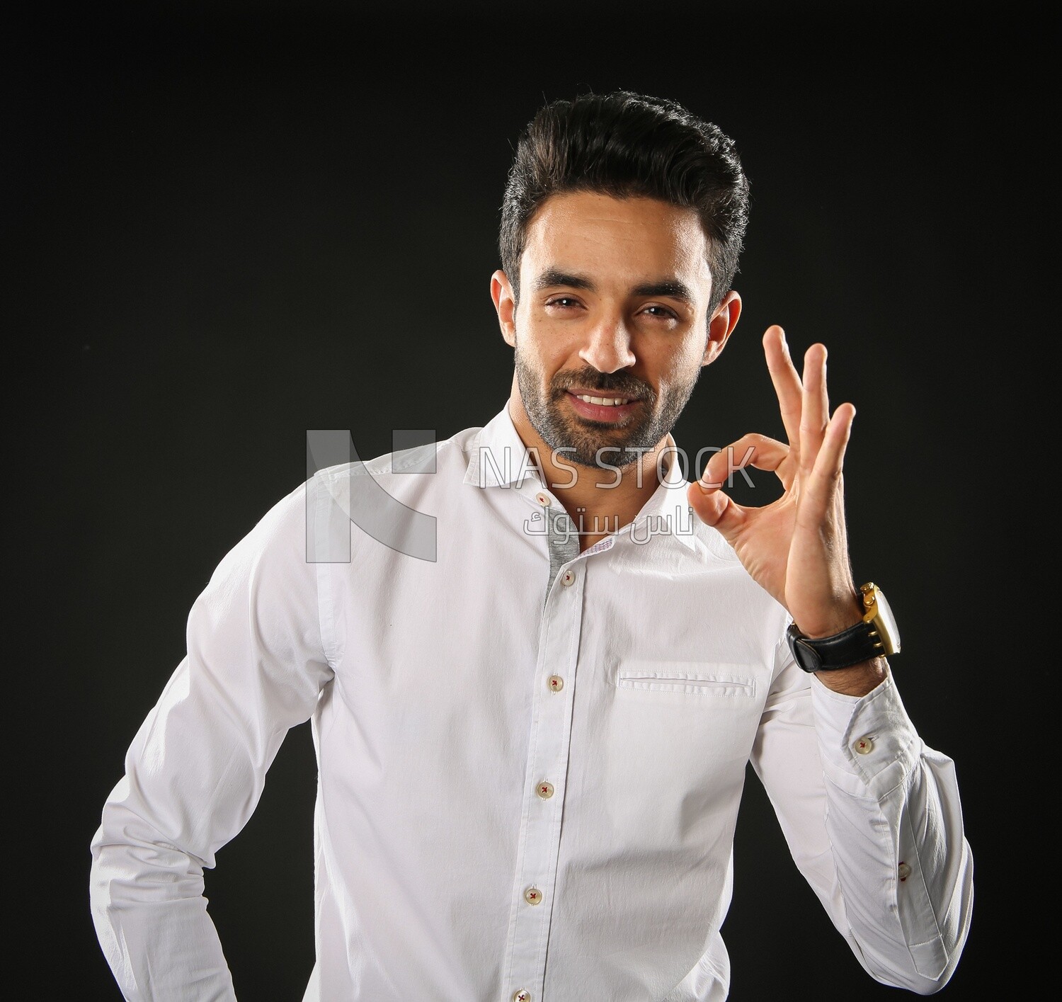 A man wearing casual clothes