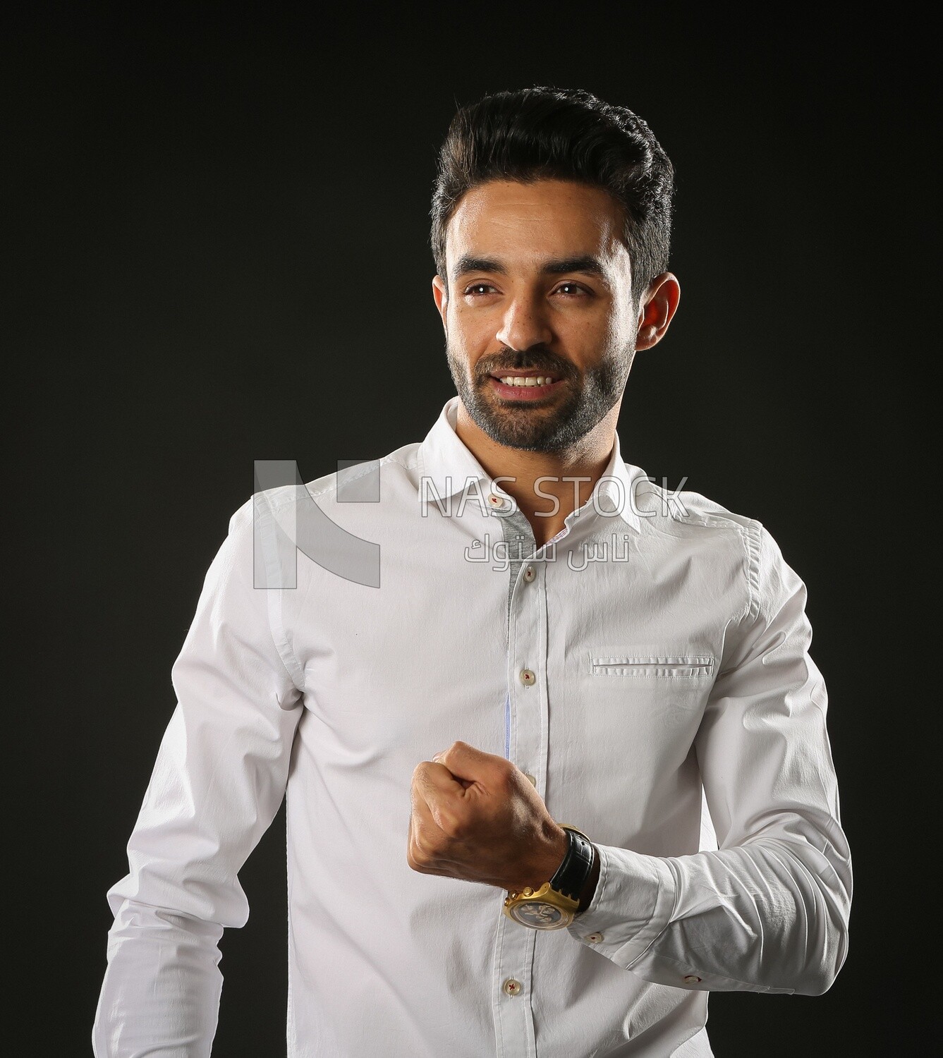 A man wearing casual clothes