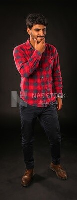 A man wearing casual clothes