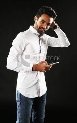 A man wearing casual clothes