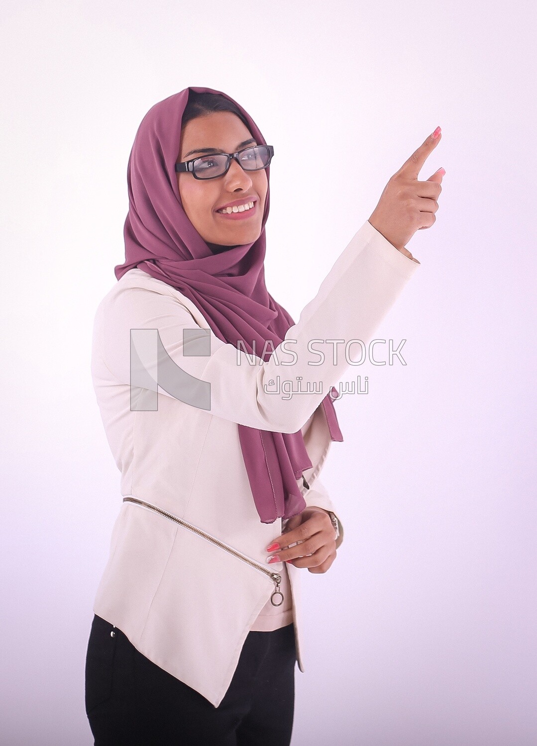A woman wearing hijab casual clothes