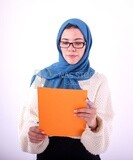 A woman wearing hijab casual clothes