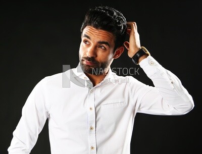 A man wearing casual clothes