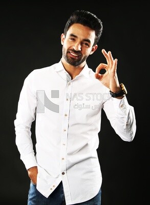 A man wearing casual clothes