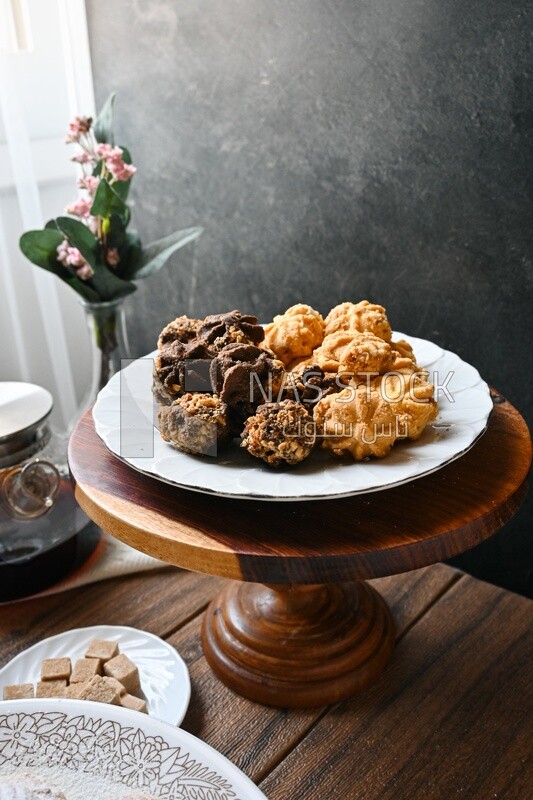 plate of egyptian eid cookies on the table