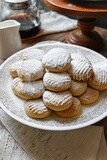 Plate of egyptian eid cookies on the table