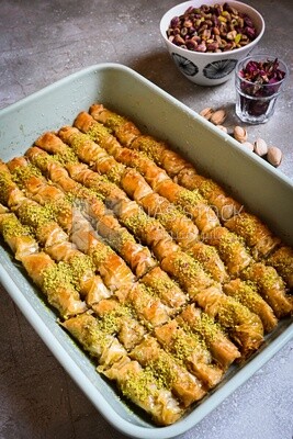 Egyptian sweet goulash with nuts on it