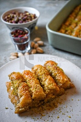 Egyptian sweet goulash with nuts on it