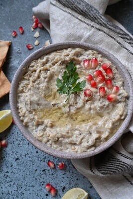 plate of lebanese baba ghanouj