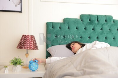 a  woman turned off the alarm