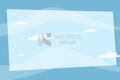 غيوم بيضاء على خلفية زرقاء