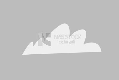 White cloud on gray background