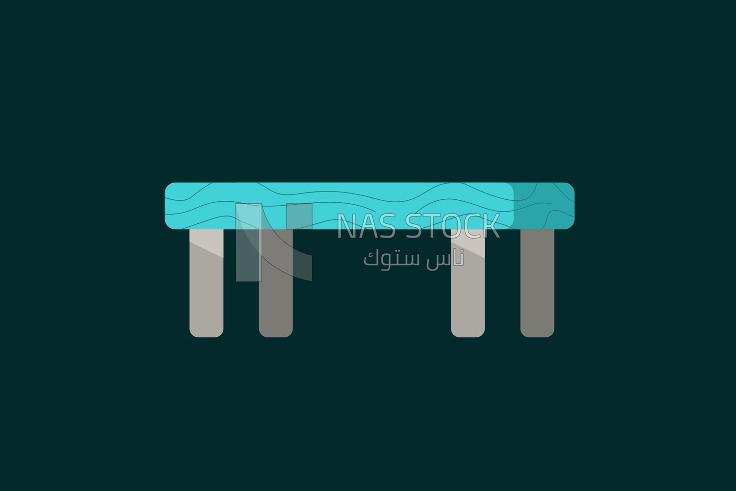 Small blue table