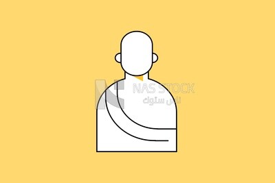 Man in Ihram clothes