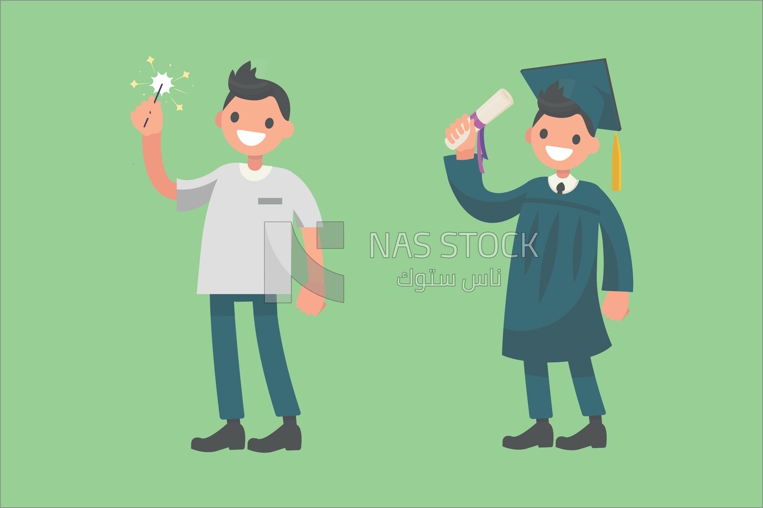Graduating boy