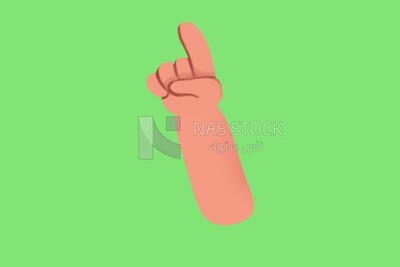 Finger raised