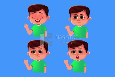 Kid with different expressions