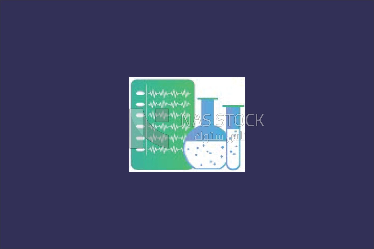 Infographic with a chemical laboratory