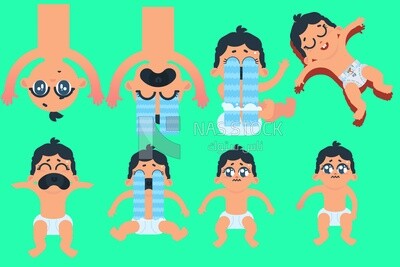 Baby with different expressions