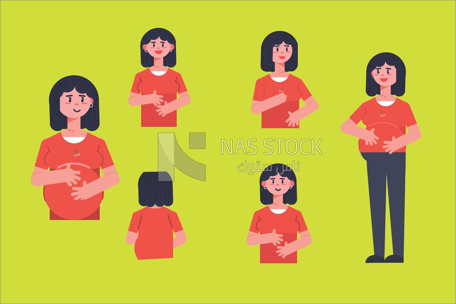 Women with a different expressions