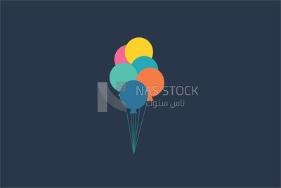 مجموعة من البالونات الهيليوم
