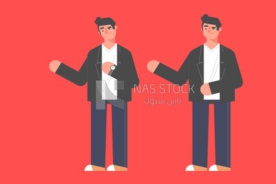 A boy raises his hand