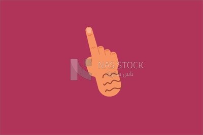 Raised finger