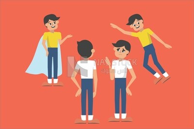 Boy with different expressions