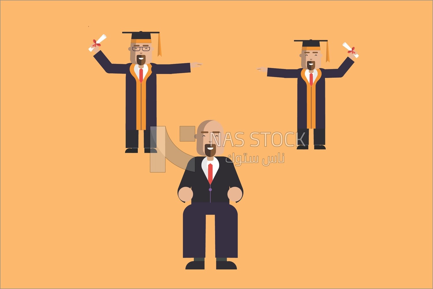 Man graduating