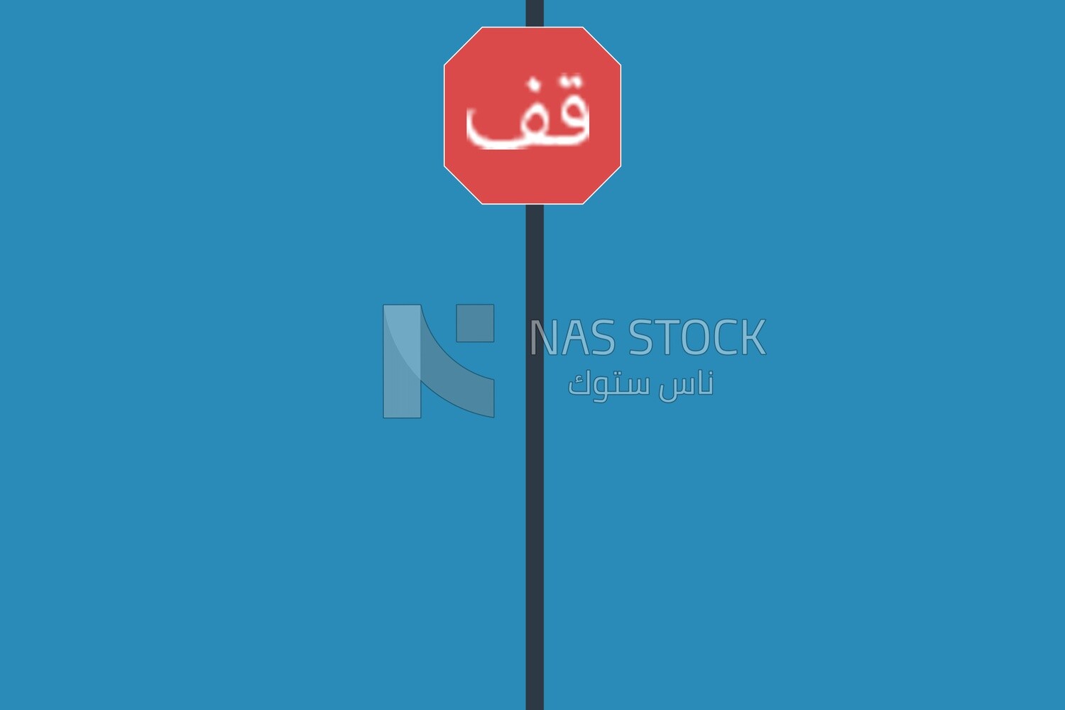 Red stop sign