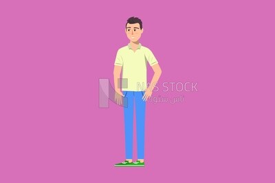 A guy standing and smiling