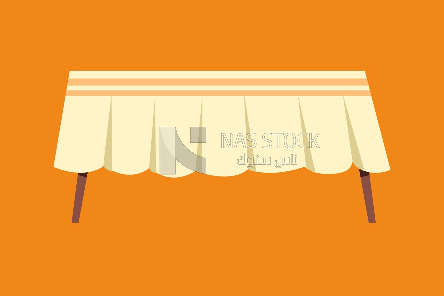 Table with a tablecloth