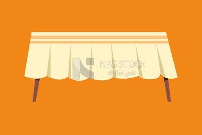 Table with a tablecloth