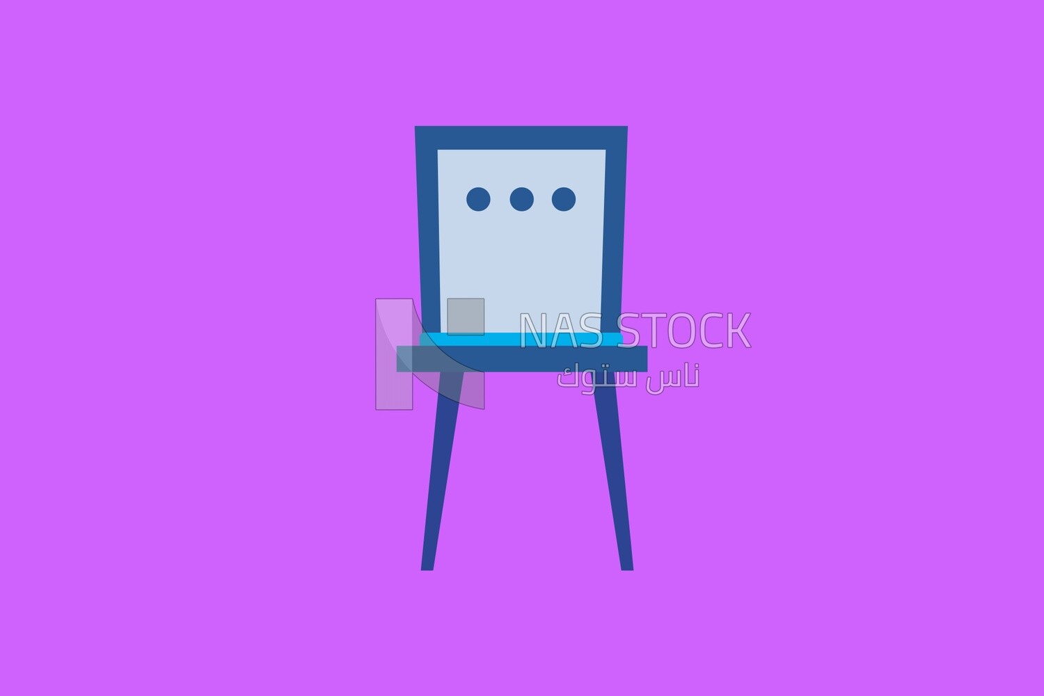 Blue wooden chair