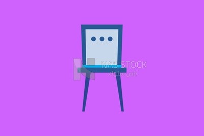 Blue wooden chair