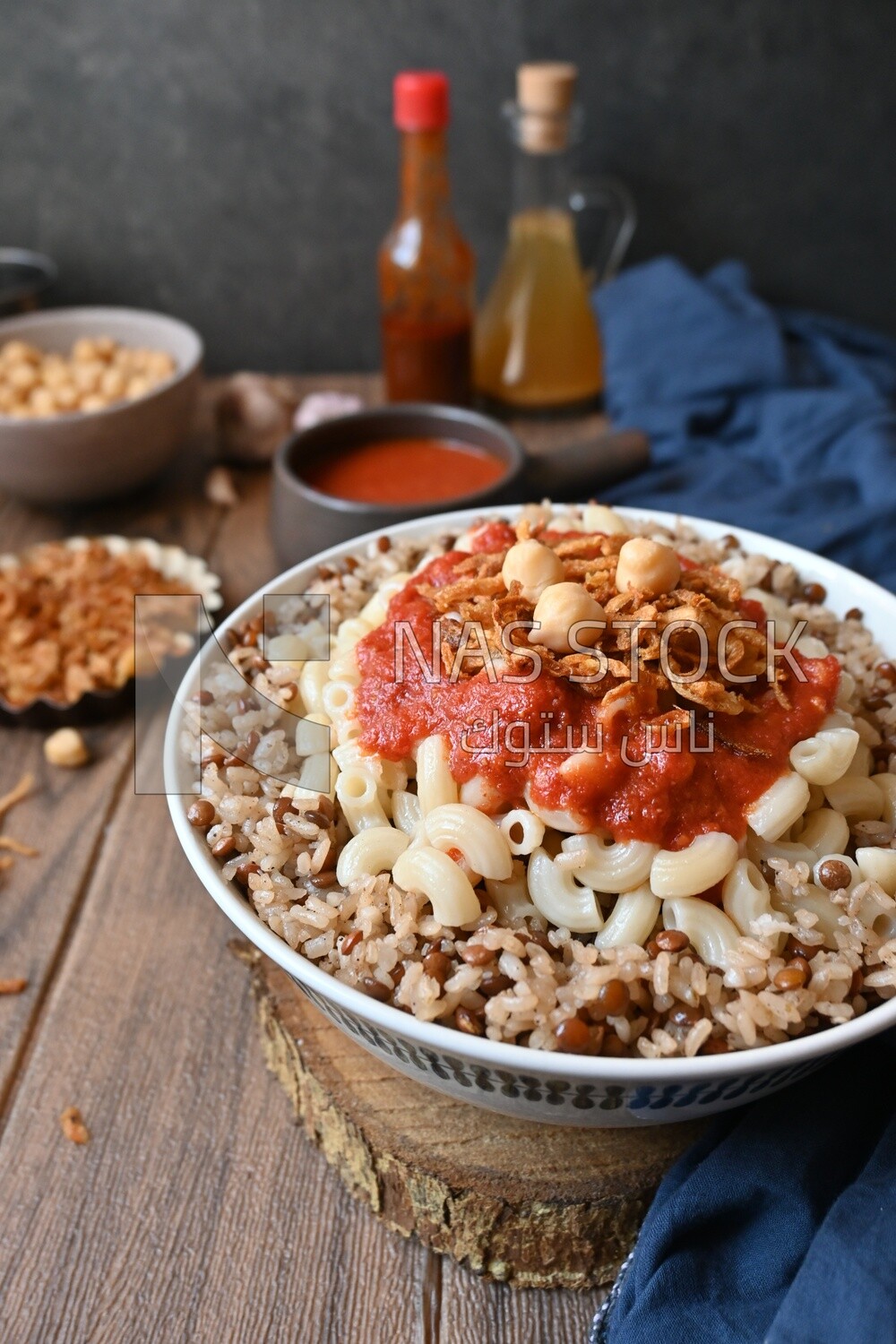 Egyptian koshary dish