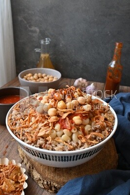 Egyptian koshary dish
