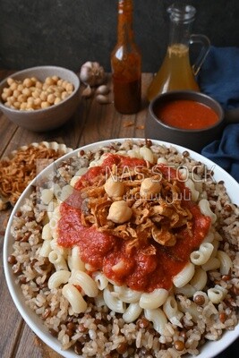Egyptian koshary dish