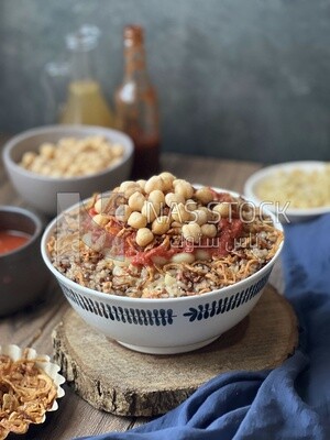 Egyptian koshary dish