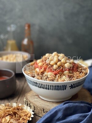 Egyptian koshary dish