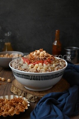 Egyptian koshary dish