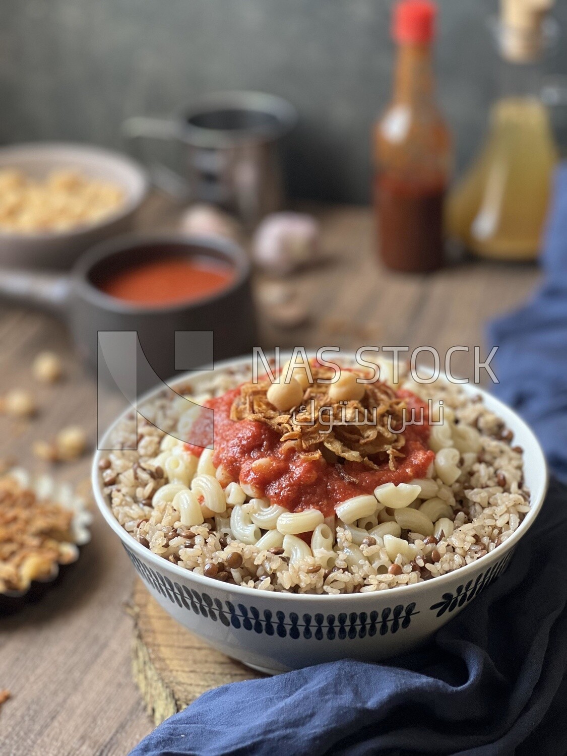Egyptian koshary dish